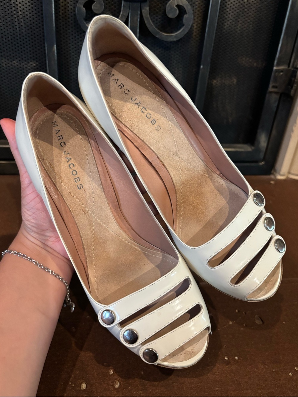 Marc Jacob’s White Peep-toe Heels - Picture 6 of 8